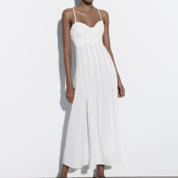 Zara Dresses & Skirts - ZARA POPLIN MIDI DRESS